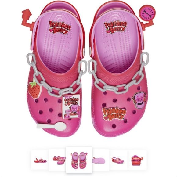 NEW NWT CROCS FRANKEN BERRY CLASSIC CLOG SHOES FRANKNBERRY GENERAL MILLS CEREAL - Picture 3 of 6